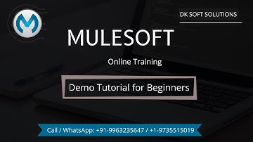 Mulesoft certification course | Mulesoft training @ DK soft solutions | Demo tutorial for Beginners