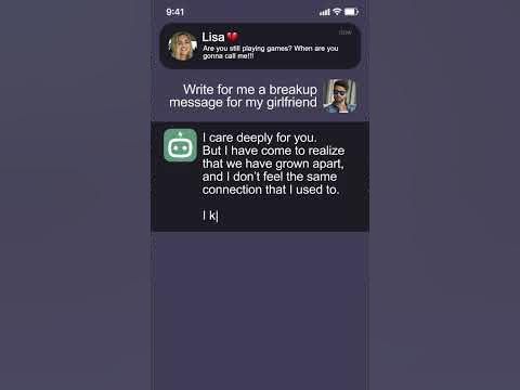 Chat GPT giving a perfect breakup message | Create breakup message