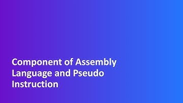 Ch - 6 | Tuotrial - 2 | Assembly Language | Rules | Pseudo Instruction | Label | Comment | CO / COA