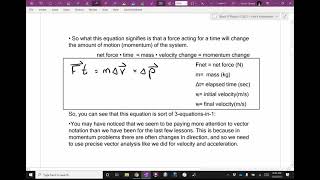 Physics 11 U6L2 Impulse