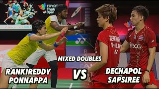 Dechapol Puavaranukroh/Sapsiree Taerattanachai vs Rankkireddy/Ponn at Thailand Open 2021 Badminton