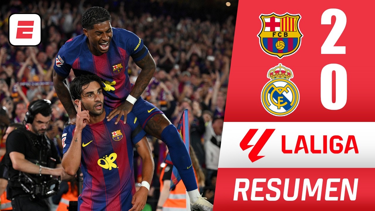 BARCELONA se corona CAMPEÓN de LIGA tras LIQUIDAR al REAL MADRID por 2-0 en EL CLÁSICO | La Liga