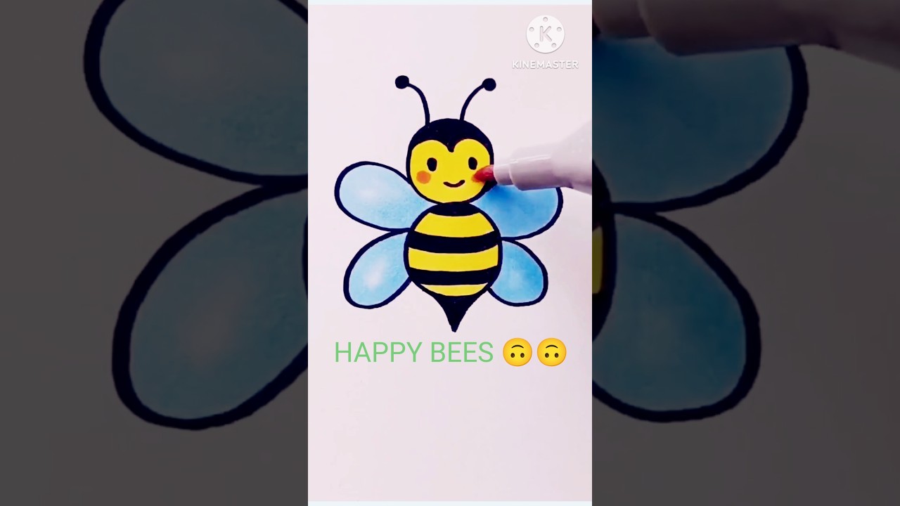 Easy Drawing | Happy Bees | Kids Learning | Fun Learning