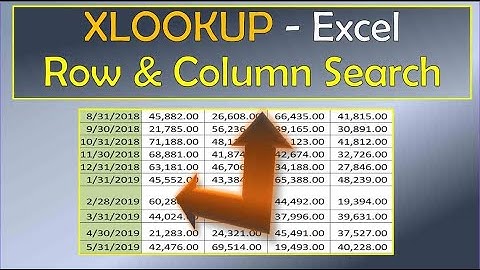 XLookup Row Column Match Excel