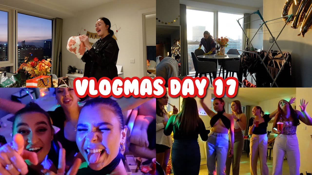 VLOGMAS DAY 17 | Secret santa party with our home friends!