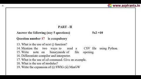 12th Computer Science 2nd MidTerm 2019-20 Model Question Paper-2 | English Medium
