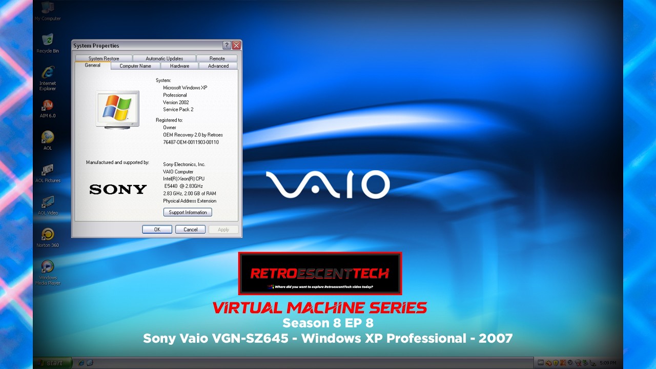 RetroescentTech VM Series - Season 8 EP8 - Sony Vaio VGN-SZ645