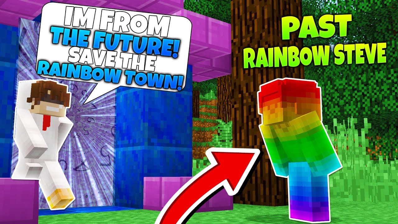 Minecraft Steve Saga Going Back In Time To Warn Rainbow Steve Youtube