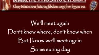 We'll Meet Again 1940s Vera Lynn Tribute Singer, with Lyrics