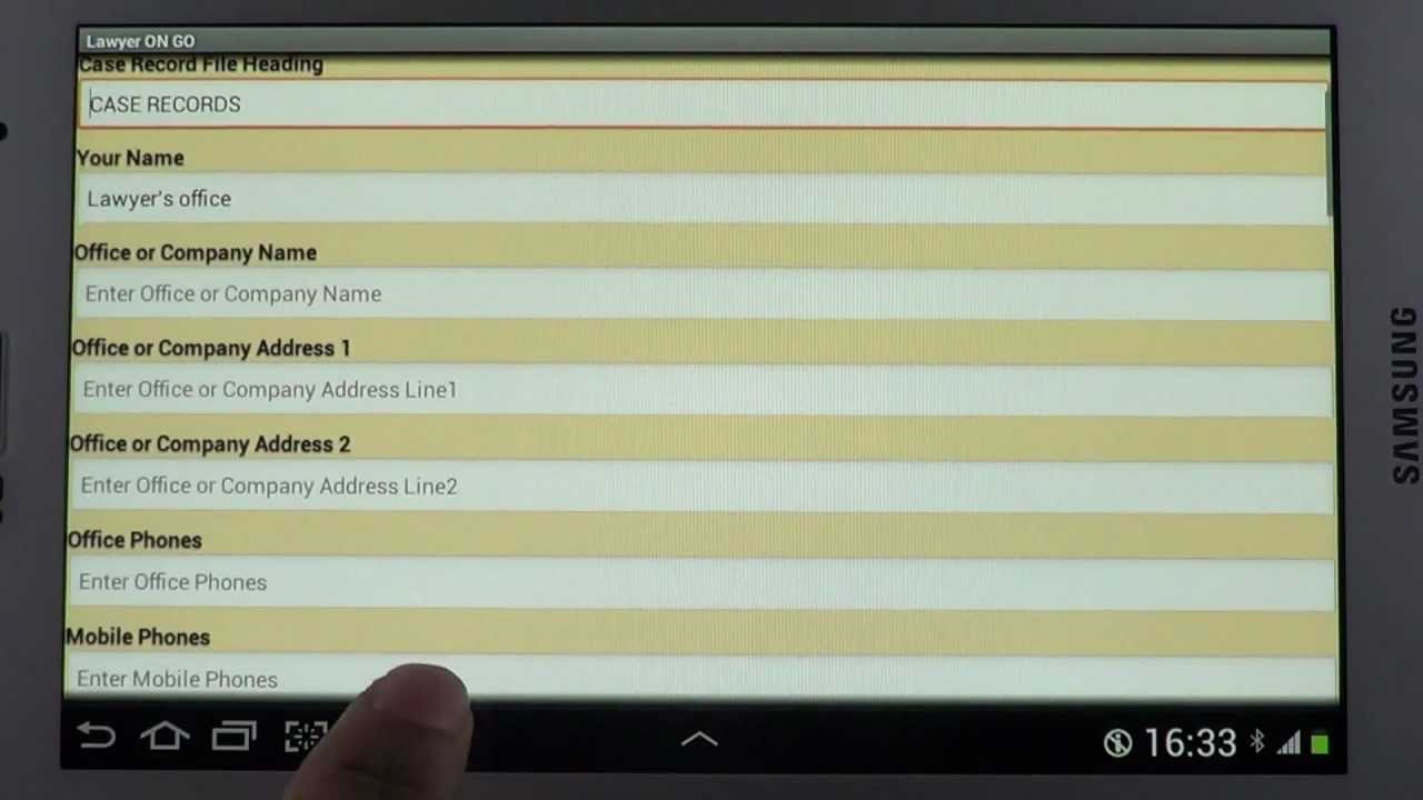 Lawyer ON the GO Android App for Busy Legal Professionals from Siyami Apps