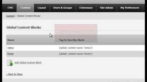 Edit global content block