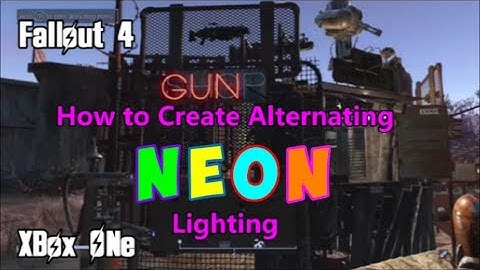 Fallout 4 How to Create Altermating neon lighting (Mod Free)