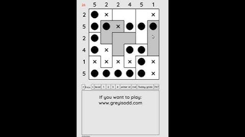 Grey is Odd - Today grids. Solution level 3 6X6 dated 07-31-2024 #logicpuzzles #logicgames  #games