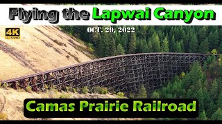 Flying the Lapwai Canyon | Camas Prairie Railroad | 7+ Mile Flight | Oct. 29, 2022 | DJI Inspire 2