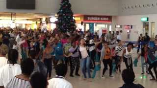 Flash Mob Dance-Princess Julianna Airport, St. Marten December 7, 2013