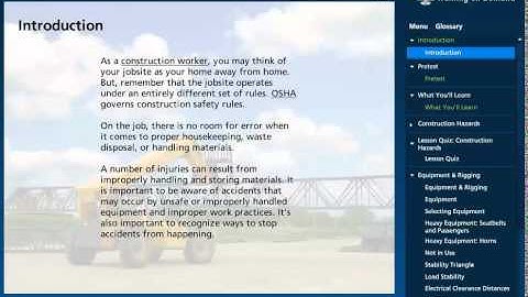 Materials Handling, Storage, Use, and Disposal for Construction Online Course Preview
