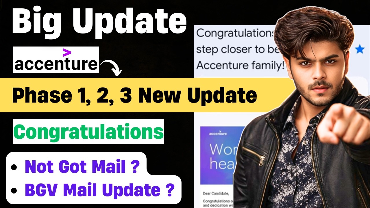 Accenture Biggest Update | One Step Closer Mail | Background Verification | Accenture Hiring Update