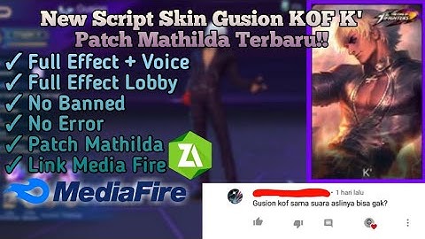 New Update Script Skin Gusion KOF K