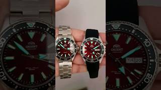 اليمين و لا الشمال؟ - أورينت كاماسو أوتوماتيك - Orient Kamasu red dial bracelet VS strap