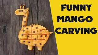 How to make a giraffe with mango | #Shorts