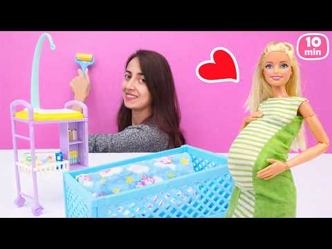 Sevcan ve Barbie: oda hazırlıyoruz, moda yarışmasına katılıyoruz, oyun çadırı kuruyoruz! Kız oyunu.