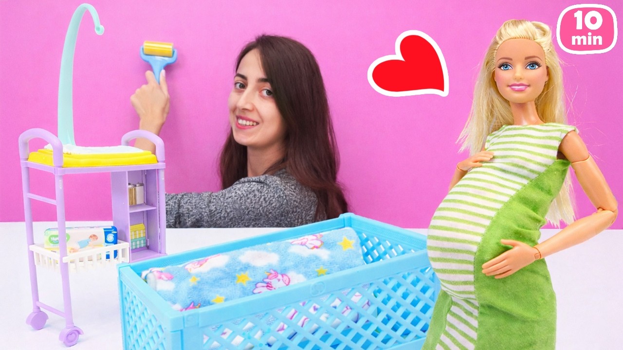 Sevcan ve Barbie: oda hazırlıyoruz, moda yarışmasına katılıyoruz, oyun çadırı kuruyoruz! Kız oyunu.