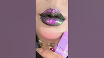 Create custom duo-chrome lips with our Chroma-Glow Bloom Liquid Highlighter! 🛍 #sheglam #makeuphack