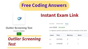 Outlier Exam Answers 🥰🥳 | Complete Assessment| Any graduate | Coding | instant Exam Mail