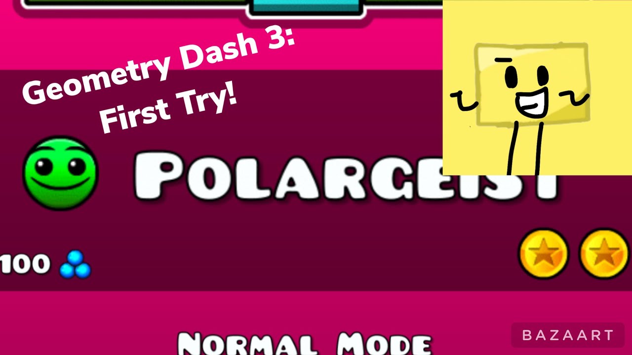 Geometry Dash 3: First Try! - YouTube