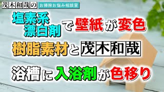 塩素系漂白剤で壁紙が変色 樹脂素材と 茂木和哉 浴槽に入浴剤が色移り Youtube