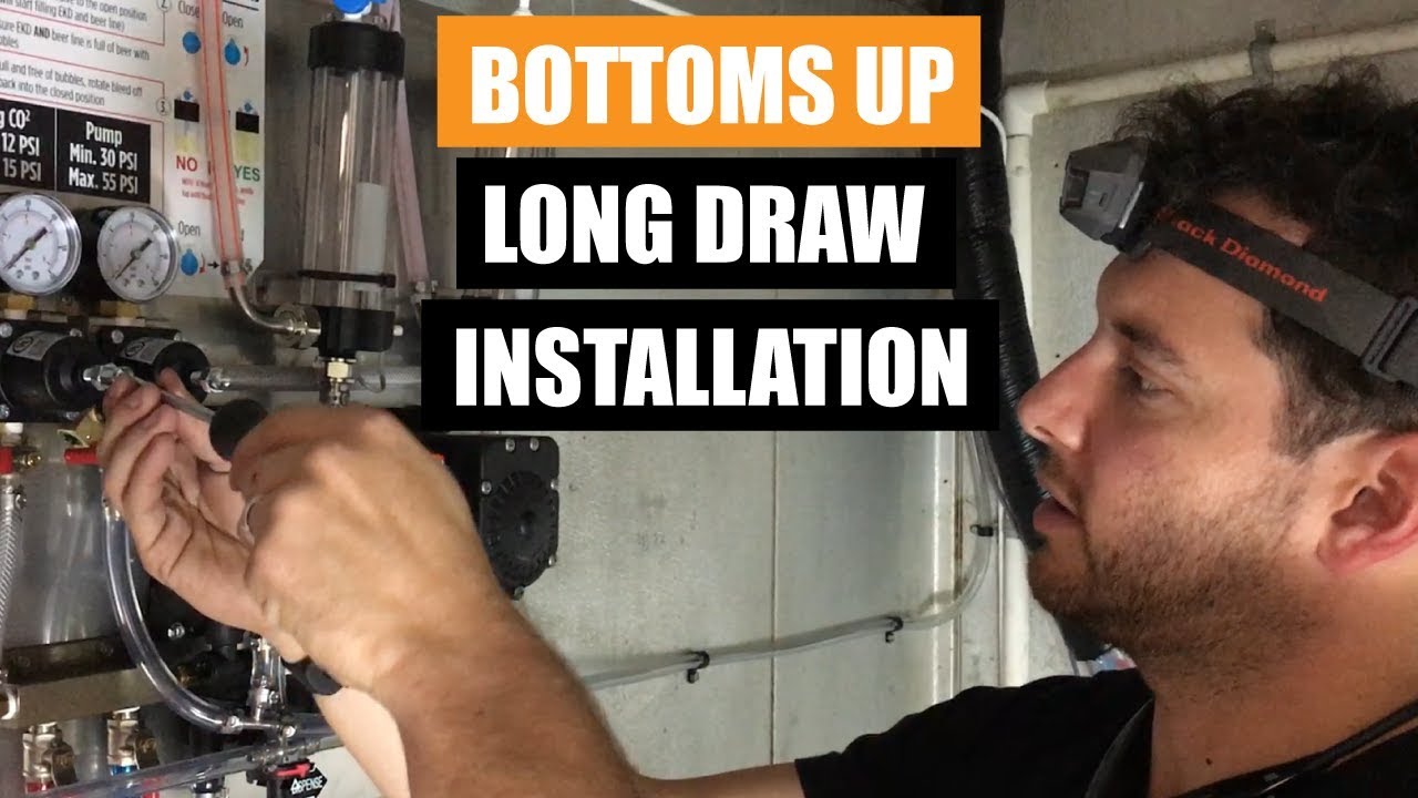 Installing a Long Draw Bottoms Up Draft Beer System YouTube