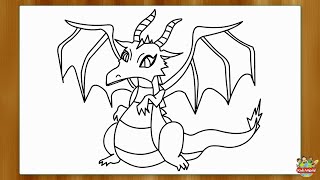 Cute Dragon Drawing! 🐉🎨