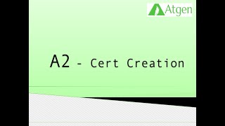 A2 - Create Certificate with Web Interface