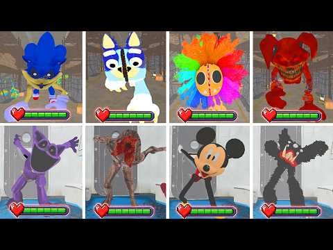 Poppy Playtime: Chapter 1 - 6 Mods - All BOSSES and JUMPSCARES With HEALTHBARS