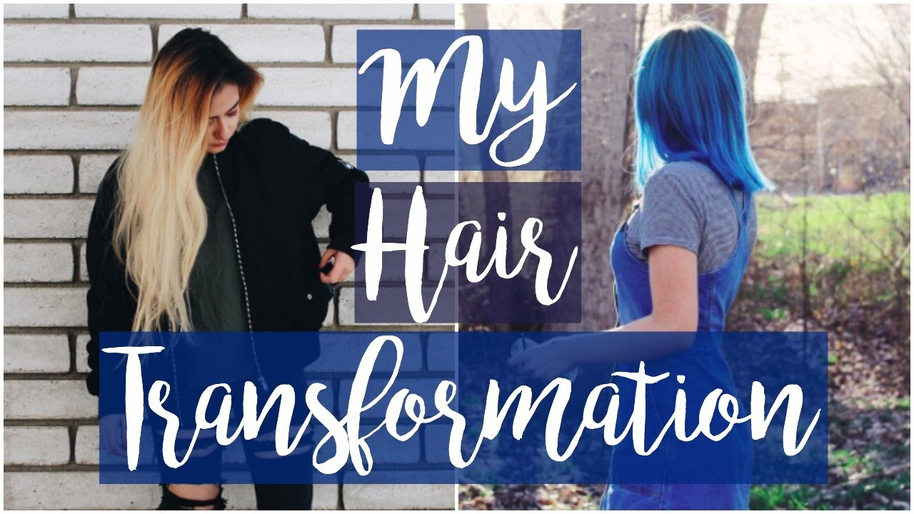DYEING MY HAIR BLUE + HAIR TRANSFORMATION Leslie YouTube