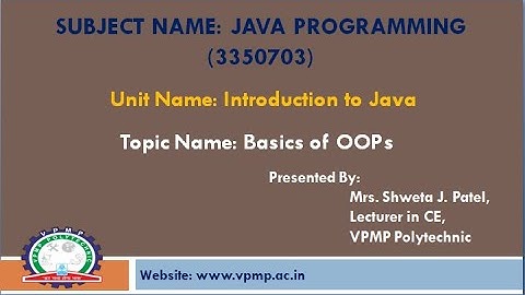 Basic of Oops|JAVA|3350703|Shweta Patel
