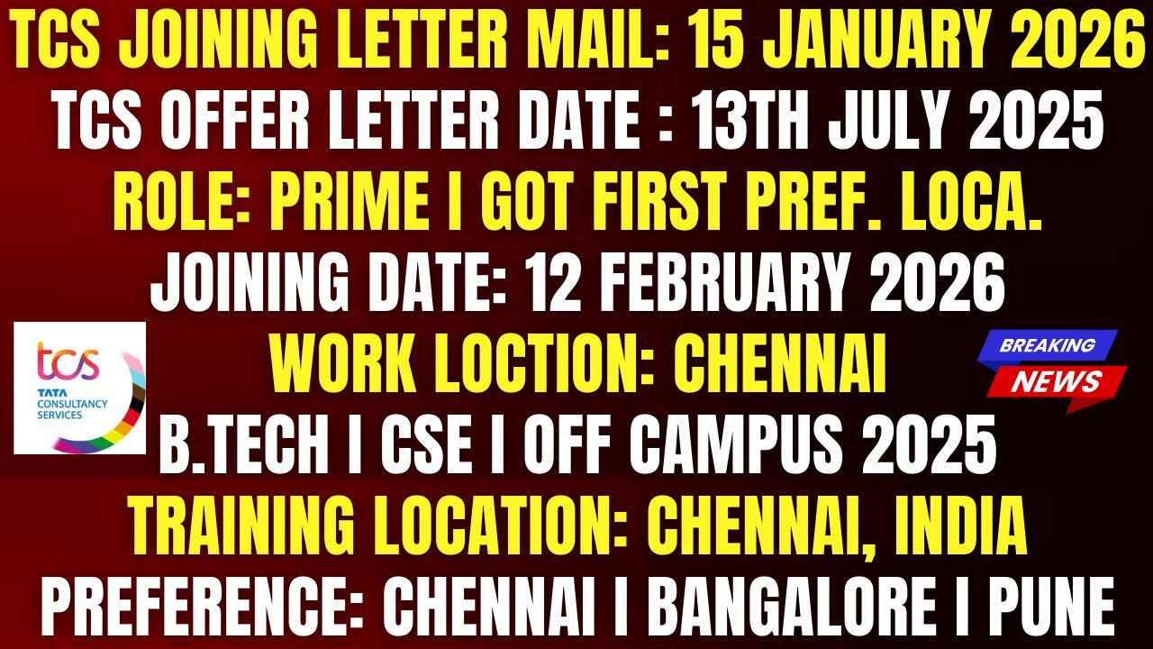 🔥RECEIVED TCS JOINING LETTER AFTER 7 MONTHS | PRIME | 2025 BATCH | OL 13-JULY-2025 | DOJ 12-FEB-2026