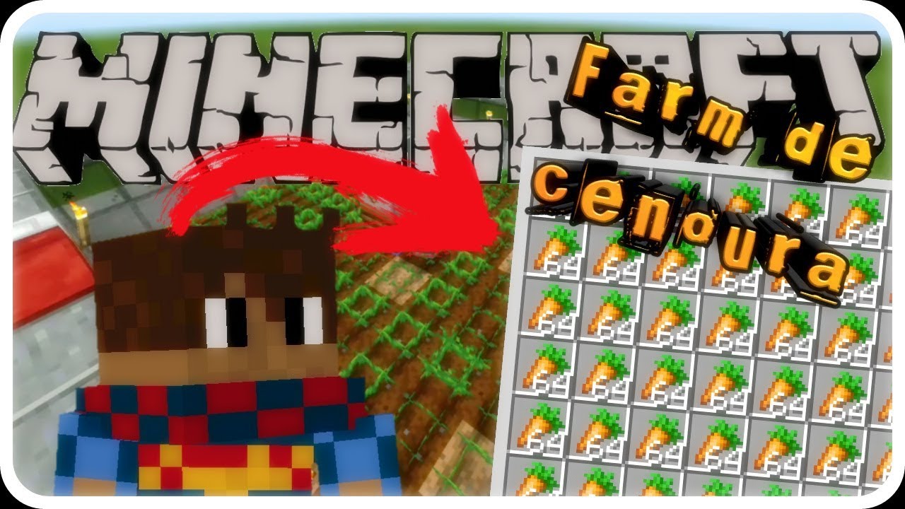 Como fazer uma FARM de cenoura no mcpe - YouTube