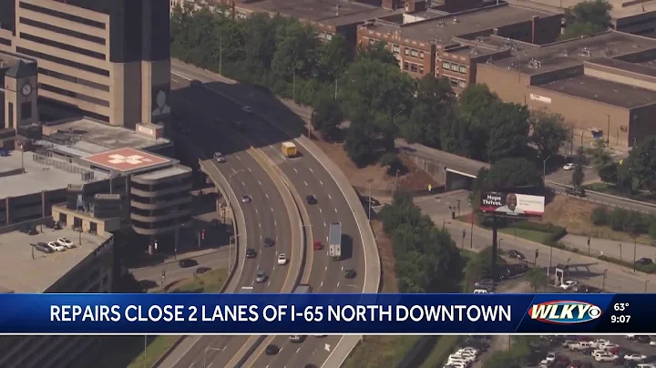 Louisville I-65 closures: Repairs close 2 lanes of I-65 North downtown