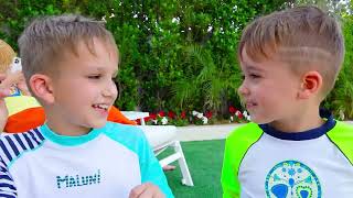 Vlad and Niki want to play with water toys and go to Aquapark