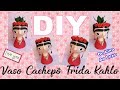 (DIY) Vaso para Plantas Com Garrafa Pet Estilo Frida Kahlo - Especial Dia das Mães #10