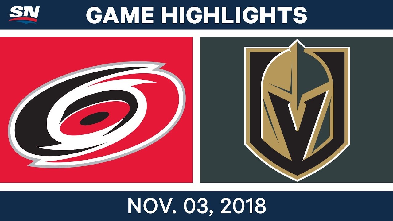 NHL Highlights | Hurricanes vs. Golden Knights– Nov. 3, 2018 - YouTube