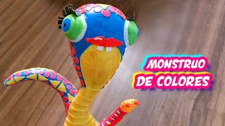 Monstruo de colores/Cómo hacer un alebrije de manera fácil/ monstruo de papel maché