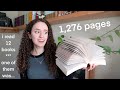 I read 12 books in february one of them was 1276 pages