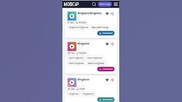 Thumbnail of Download Mobile Ringtone India No 1 Website Mobcup open your Browser search Mobcup all in one songs