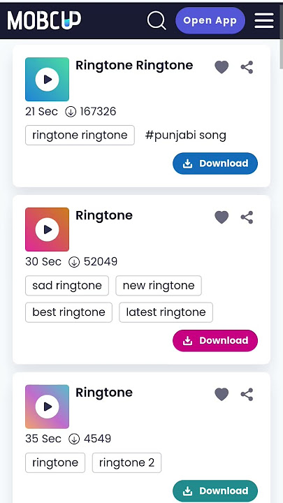 Download Mobile Ringtone India No 1 Website Mobcup open your Browser search Mobcup all in one songs
