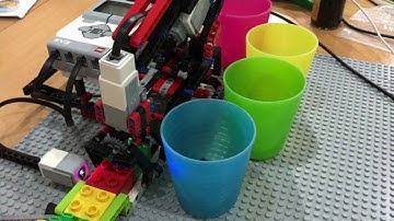 Lego Mindstorm EV3 H25 arm color sorting jumbo bricks