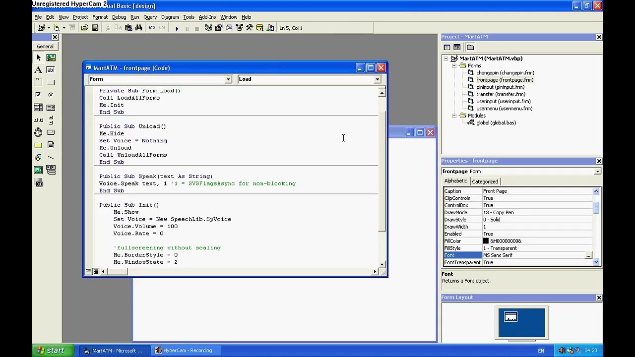 Lesson 6 | Visual Basic 6 Frontend | Making a Legacy Windows ATM in 2026