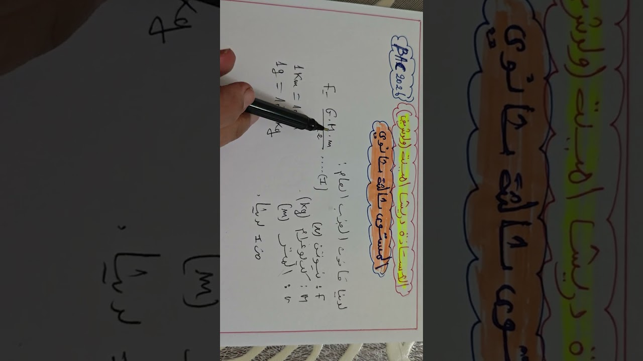 التحليل البعدي لثابت الجذب العام G