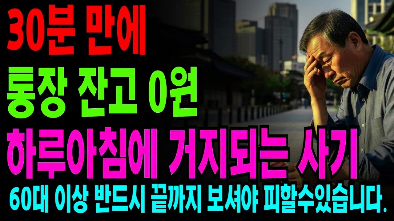 알면서도 속는다노인을 노리는 금융 사기 6가지